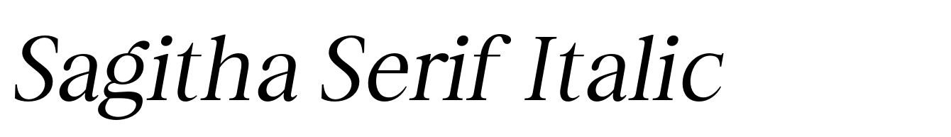 Sagitha Serif Italic